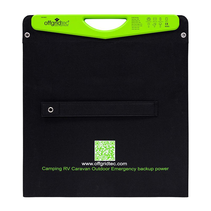 Offgridtec® 100W Hardcover Solartasche und 2x 2A USB Anschluss - 0% MwSt (Angebot gemäß§12 Abs.3 UstG)