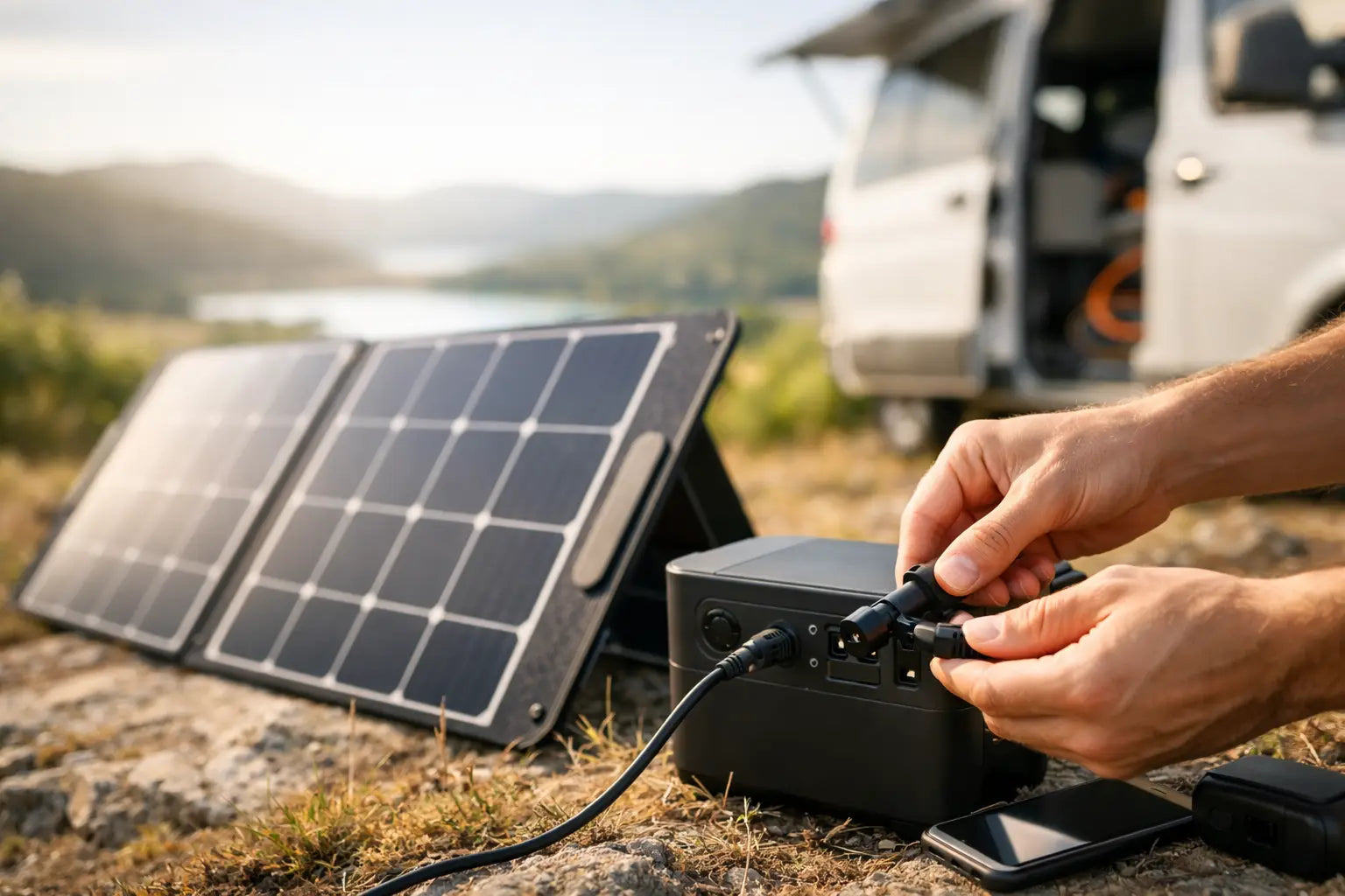 Mobile Solarmodule richtig anschließen unterwegs