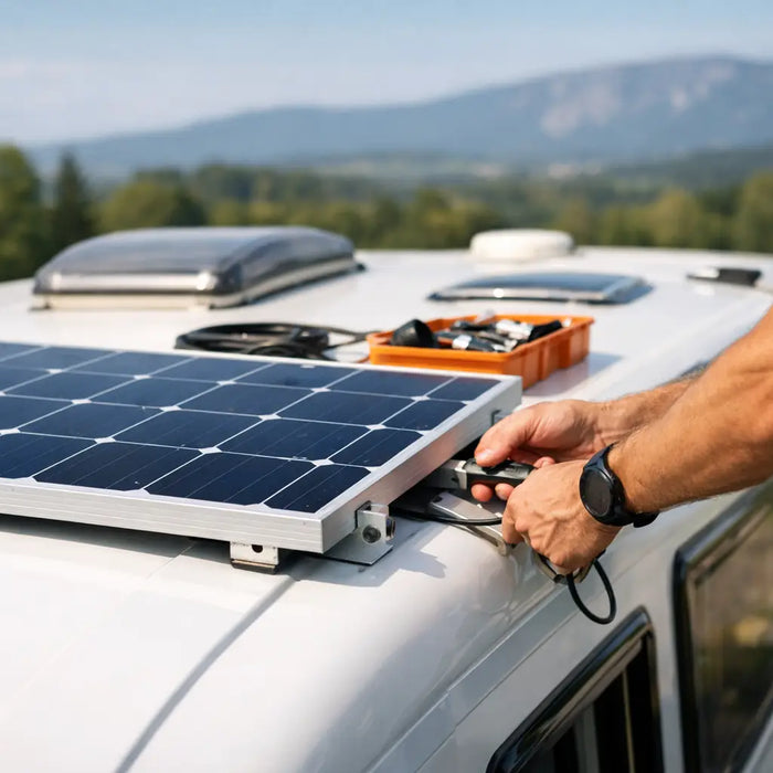 Solarmodul auf dem Wohnmobil montieren