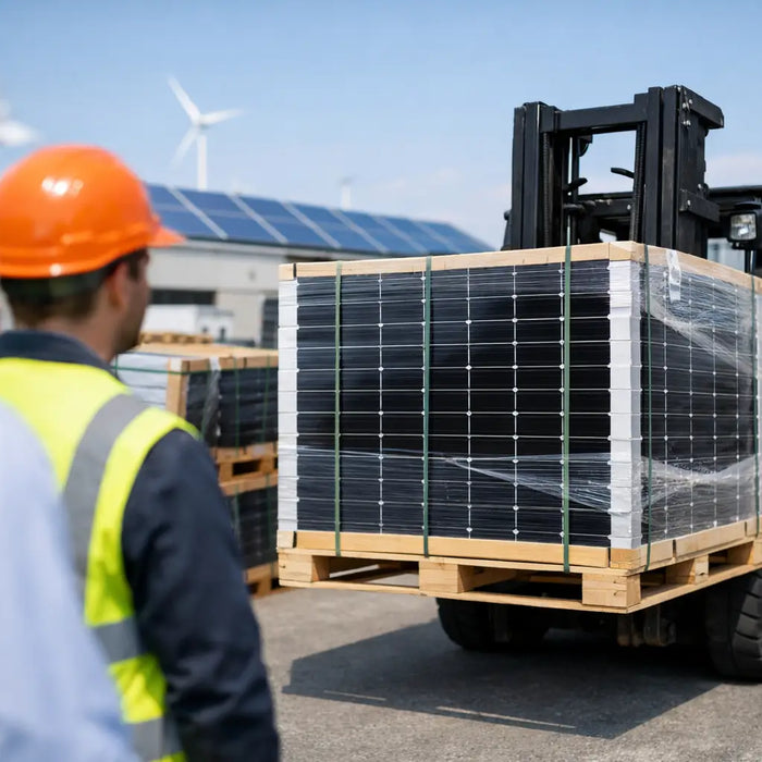 Solaranlagen-Palettenabnahme fürs Gewerbe