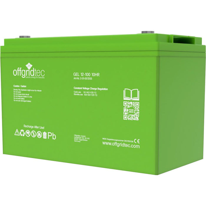 Offgridtec® 100Ah C10 GEL Akku 12V B-Ware