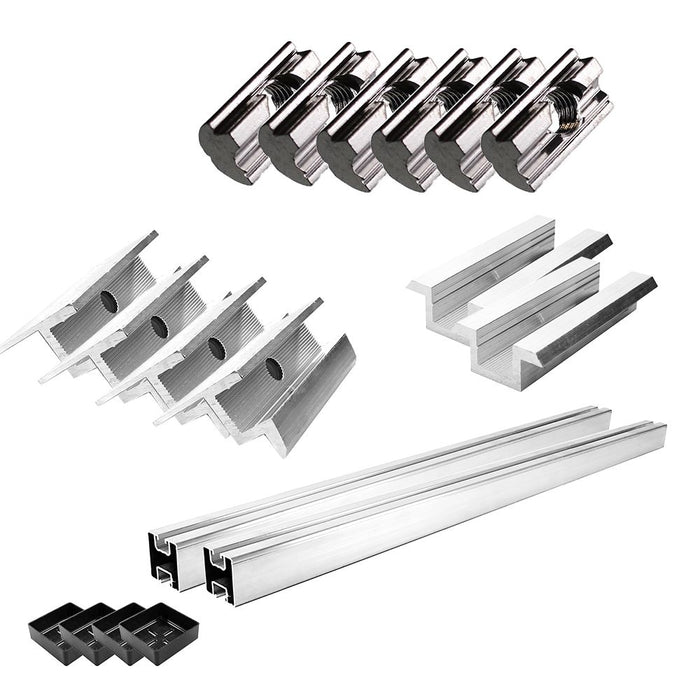 Befestigungs-Set für 2 Solarmodule - für Dachziegel für Solarmodule mit 40mm Rahmenhöhe