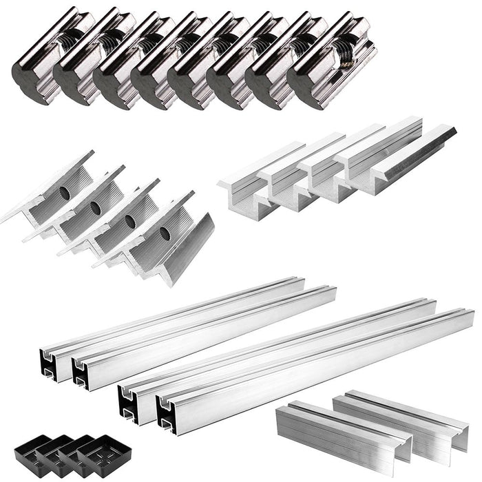 Befestigungs-Set für 3 Solarmodule - für Dachziegel für Solarmodule mit 40mm Rahmenhöhe