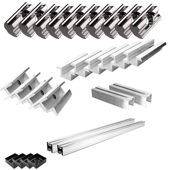 Befestigungs-Set für 4 Solarmodule - für Biberschwanz Ziegel