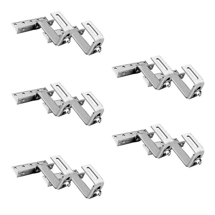 Befestigungs-Set für 4 Solarmodule - für Dachziegel für Solarmodule 40mm Rahmenhöhe