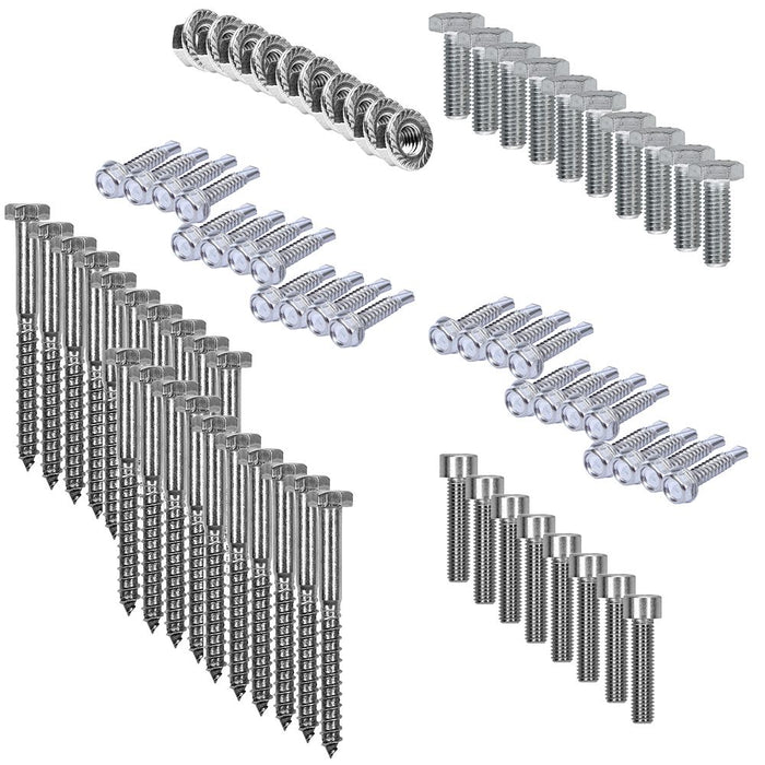 Befestigungs-Set für 4 Solarmodule - für Dachziegel für Solarmodule 40mm Rahmenhöhe
