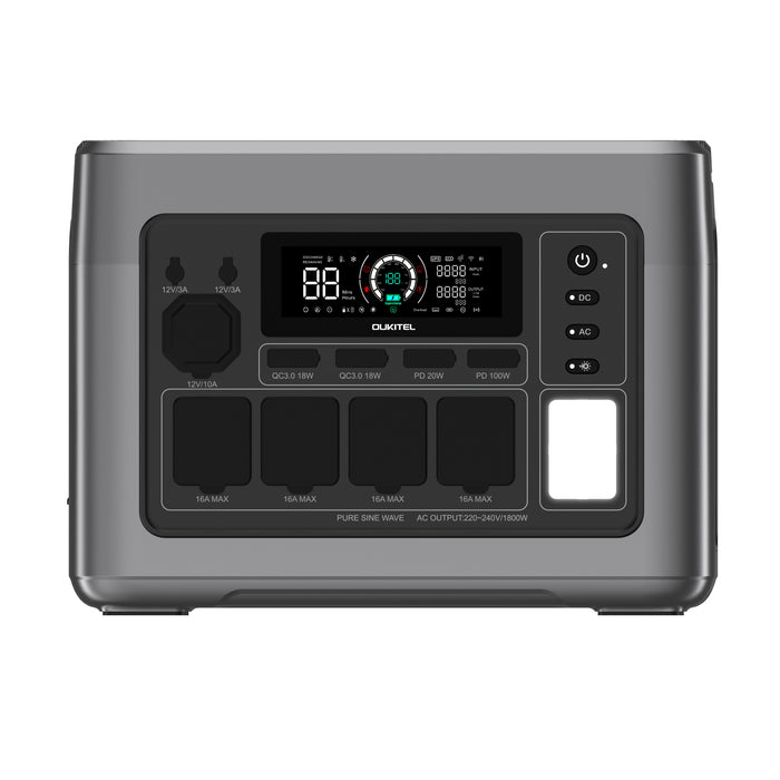 OUKITEL P1500 PLUS Portable Power Station – 1800 W | 1536 Wh LiFePO4