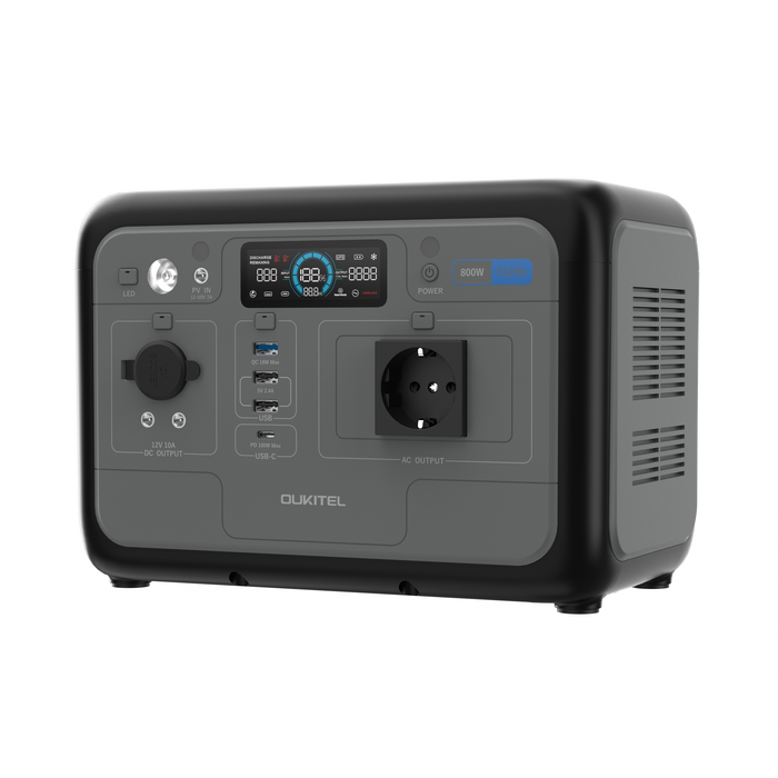 OUKITEL P800 Portable Power Station – 800 W | 512 Wh LiFePO4
