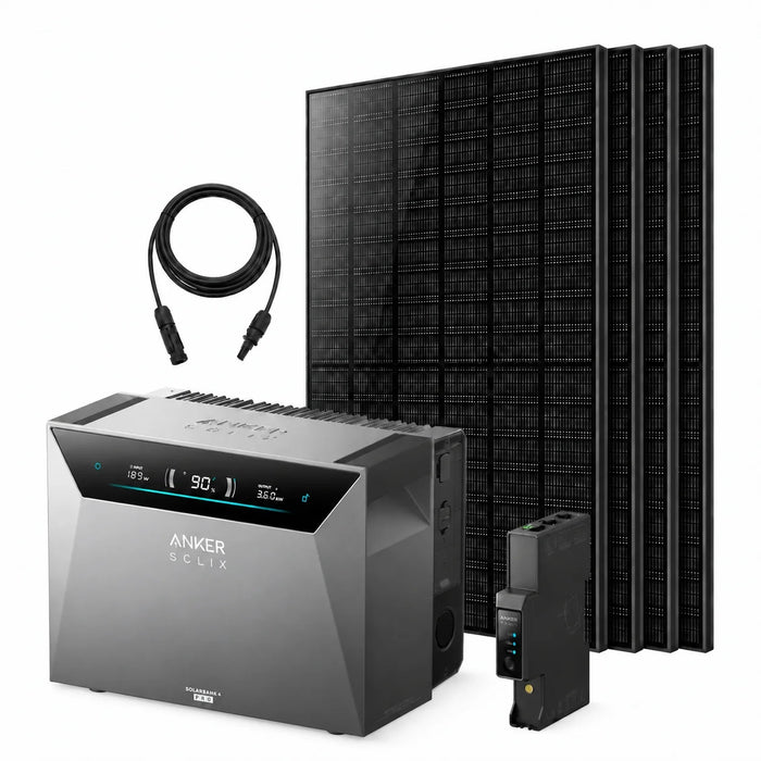 Anker SOLIX Solarbank 4 E5000 Pro Balkonkraftwerk Speicher mit 500W Solarmodul Set