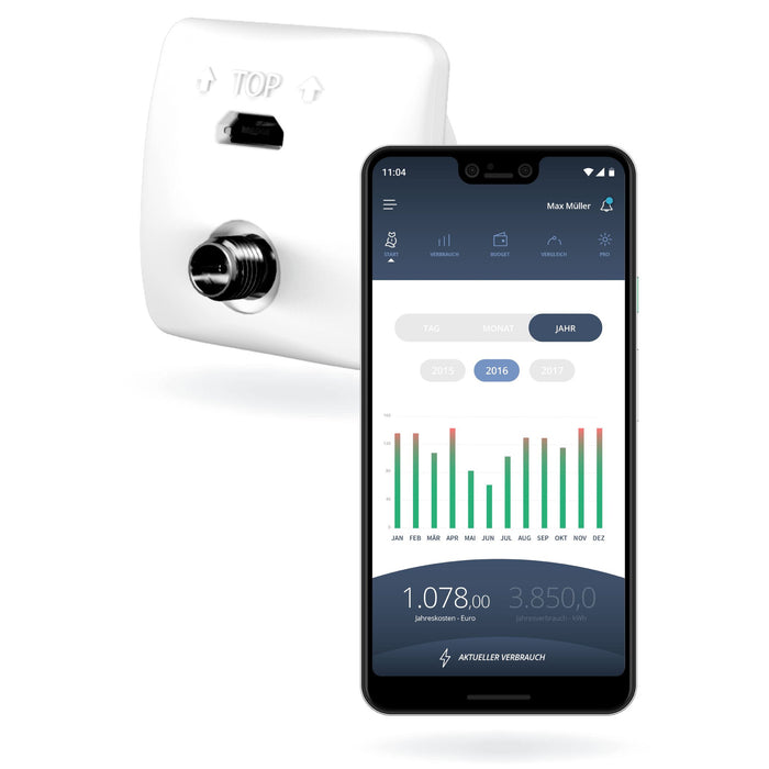 powerfox WLAN-Stromzählerausleser poweropti PA201901 mit LED-Diode, inkl. Smartphone-App