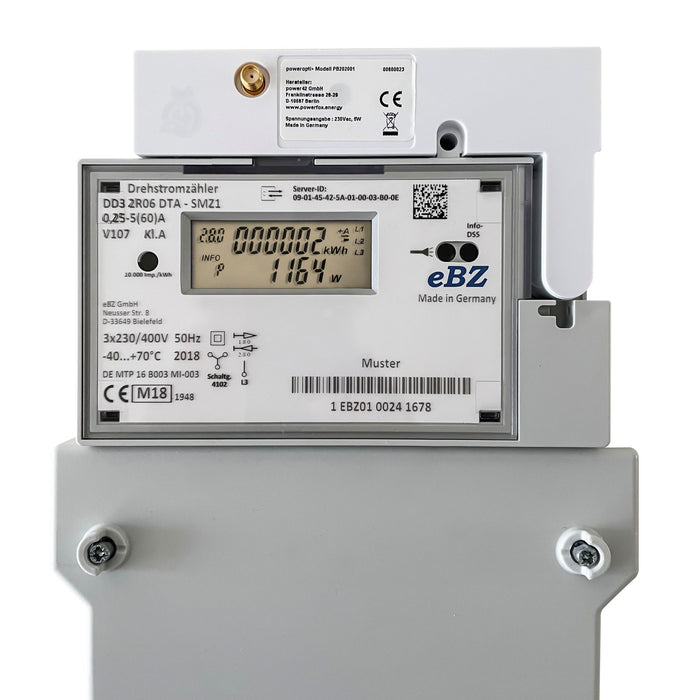 powerfox WLAN-Stromzählerausleser poweropti+ PB202001 für eBZ und EasyMeter Zähler, inkl. Smartphone-App