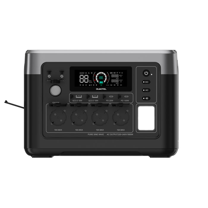 OUKITEL P1000E PLUSPortable Power Station – 1800 W | 1024 Wh LiFePO4