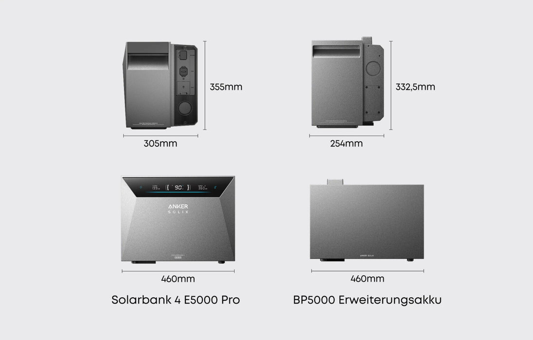 Anker Solix 4 Solarbank E5000 Pro Balkonkraftwerk-Speicher 5kWh
