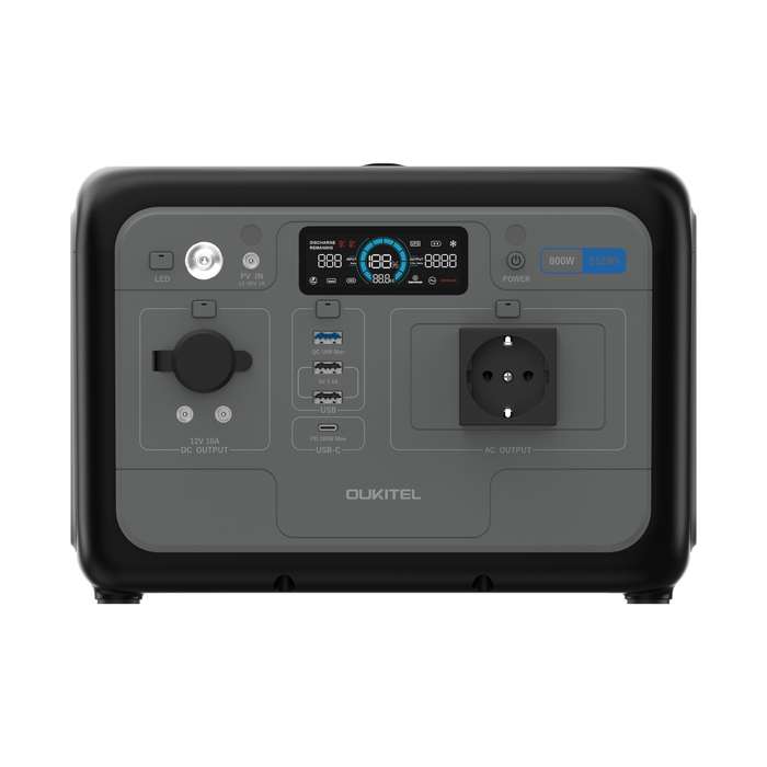 OUKITEL P800 Portable Power Station – 800 W | 512 Wh LiFePO4