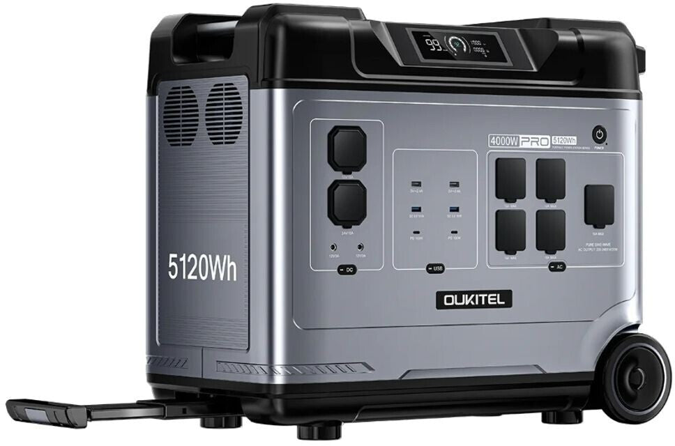 OUKITEL P5000E PRO Portable Power Station – 4000 W | 5120 Wh LiFePO4