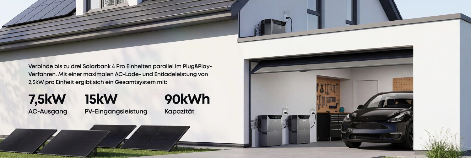Anker Solix 4 Solarbank E5000 Pro Balkonkraftwerk-Speicher 5kWh