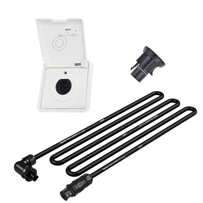 Solar-Direct 820W HM-600 Balkonkraftwerk Full Black Einspeisesteckdose - 5m Anschlusskabel – Montageset Flachdach