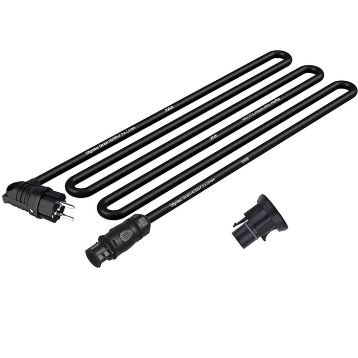 Solar-Direct 820W HM-800 Balkonkraftwerk Full Black Schukosteckdose - 10m - Montageset Ziegeldach