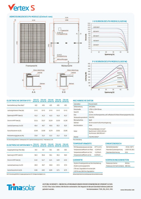 Balkonkraftwerk 1700W HM-1500 DTU-WLite Trina Vertex-S 425 Mini-PV Solaranlage