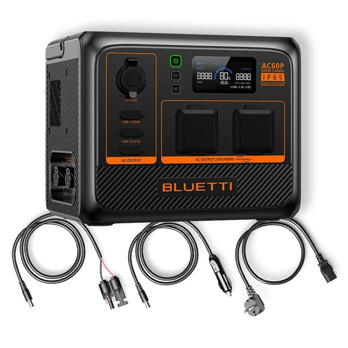 Bluetti AC60P Powerstation 504Wh 600W 1200W-Power-Lifting - 0% MwSt (Angebot gemäß§12 Abs.3 UstG)