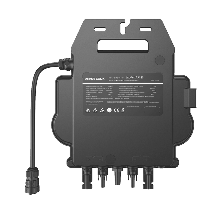 Anker SOLIX MI80 800W Wechselrichter mit MI - Schuko Kabel 5m - 0% MwSt (Angebot gemäß§12 Abs.3 UstG)