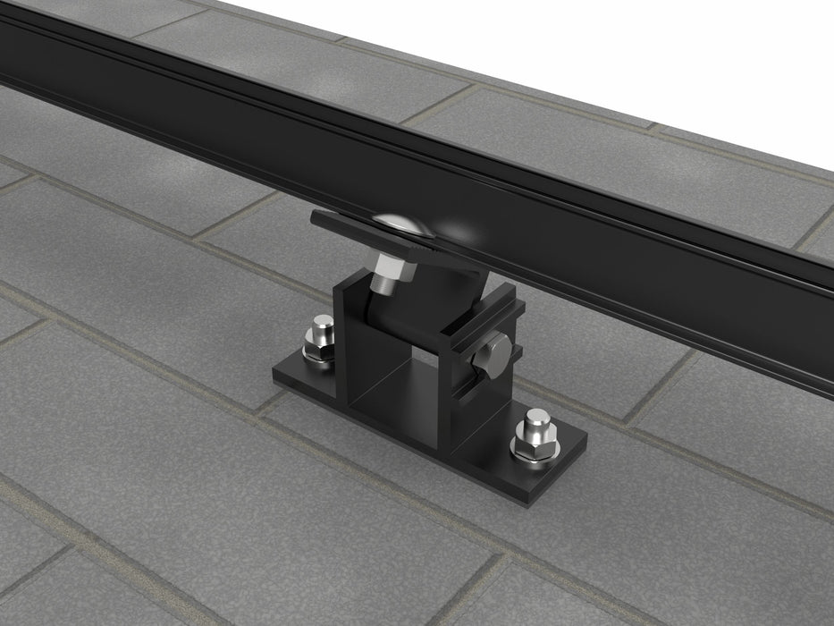 Solarmodul Solarpanel Halterung für Flachdach 10–35° Verstellbarer winkel Full Black