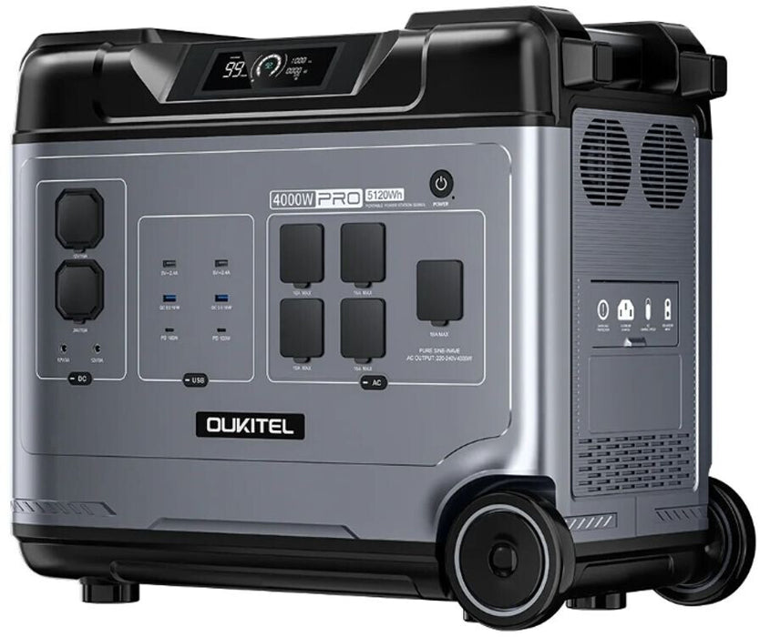 OUKITEL P5000E PRO Portable Power Station – 4000 W | 5120 Wh LiFePO4