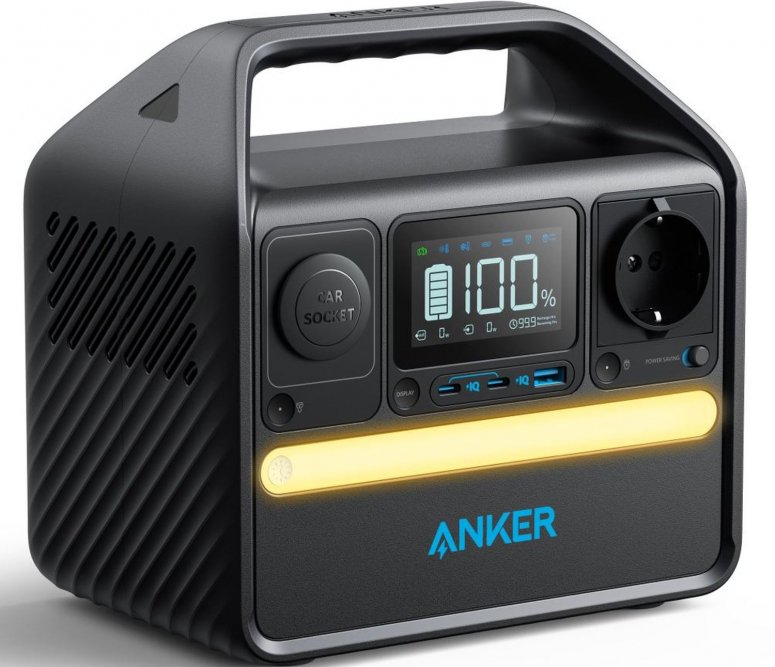 Anker SOLIX 522 Powerstation 320Wh, schwarz B-Ware - 0% MwSt (Angebot gemäß§12 Abs.3 UstG)