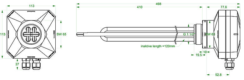 Technische Alternative Heizstab - 3000 W, stufenlos regelbar für ATON und ATON+