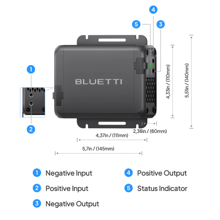 BLUETTI Charger 1 | 560 W Lichtmaschinen Ladegerät + DC Eingangskabel