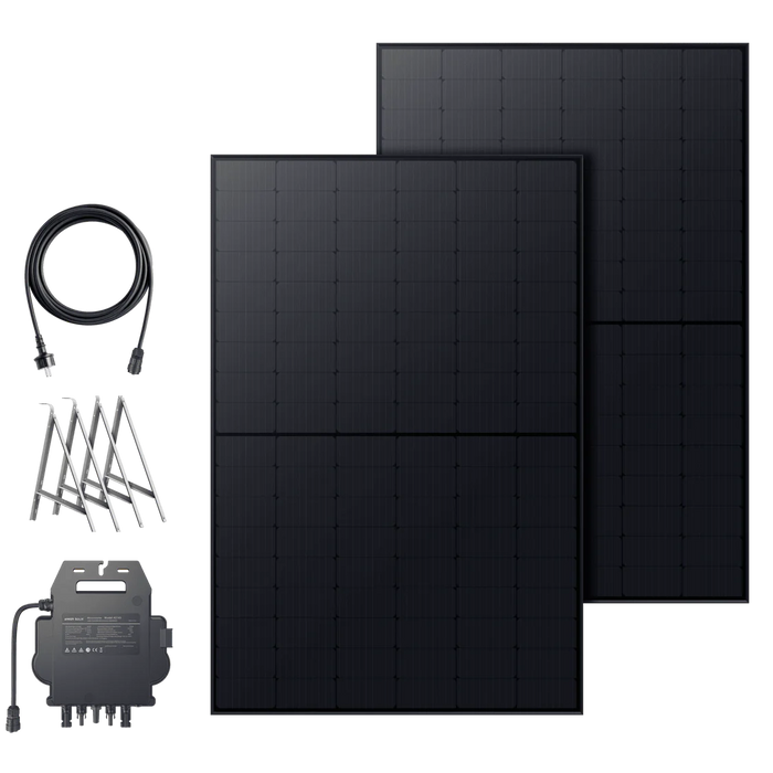 Anker SOLIX Balkonkraftwerk 2× RS40B Panel 410W, MI80 800W Wechselrichter mit Solarbank E1600, Balkonhalterungen - 0% MwSt (Angebot gemäß§12 Abs.3 UstG)