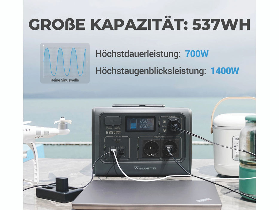 Bluetti Powerstation EB55, 700 W B-Ware