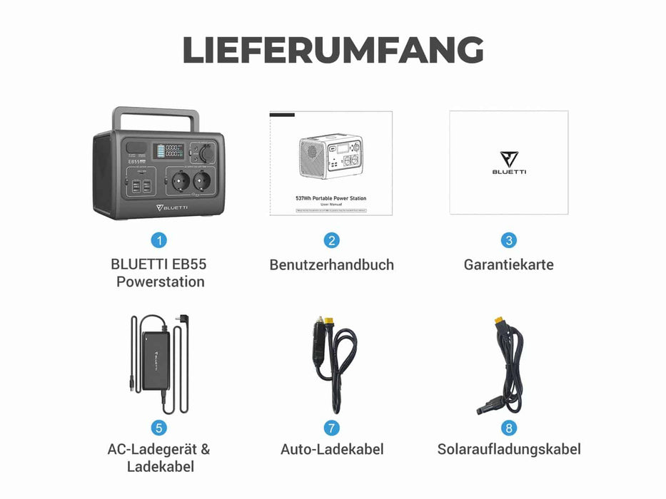 Bluetti Powerstation EB55, 700 W B-Ware