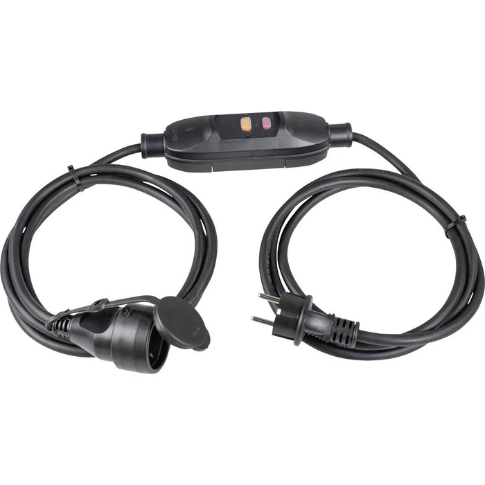 AS Schwabe 45222 Personenschutz-Verlängerungskabel mit PRCD 230 V Schwarz IP44