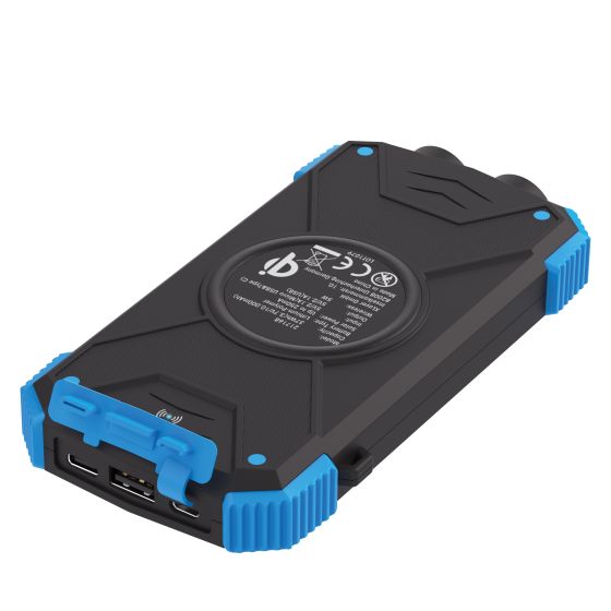 Powerbank PLUS Solar Wireless 10.000 mAh Black/Blue