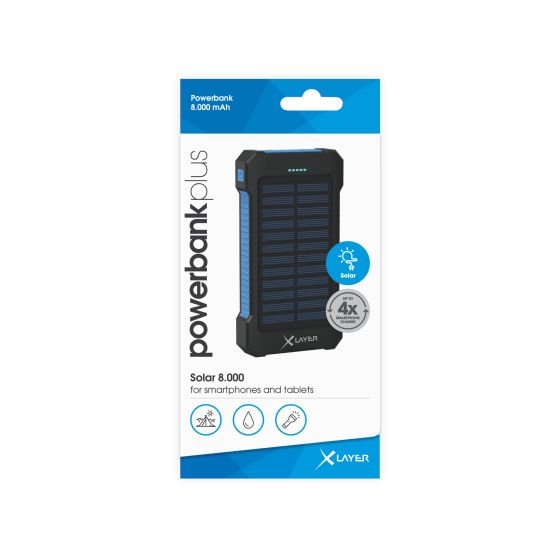 Powerbank PLUS Solar 8.000 mAh Black