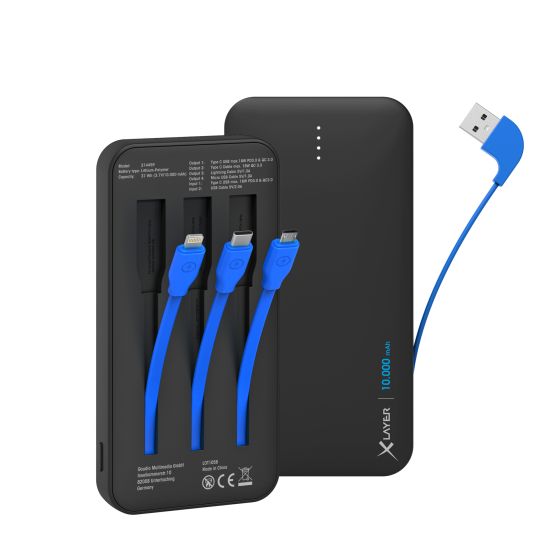 Powerbank PLUS All-in-One PD 18W 10.000 mAh Black