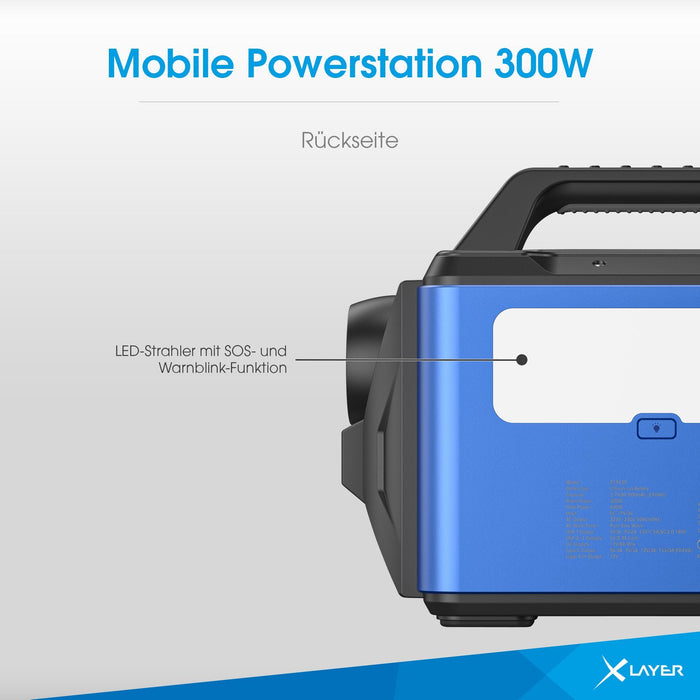 XLayer Mobile Powerstation 300W Black/Blue 80.000 mAh - 0% MwSt (Angebot gemäß§12 Abs.3 UstG)