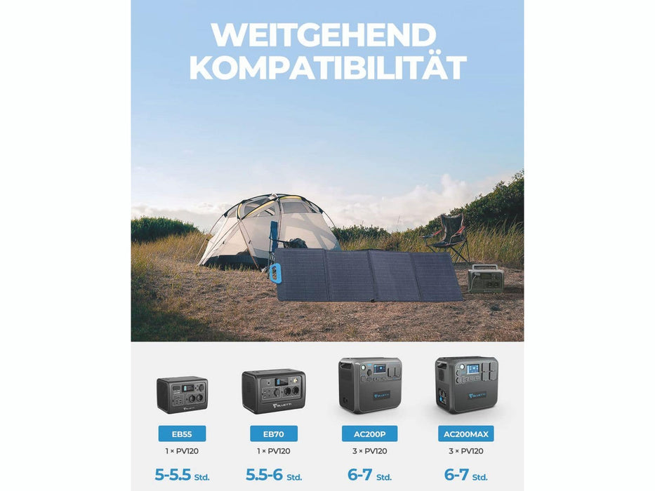 Bluetti Solarmodul PV120, 120 W faltbares Solarmodul