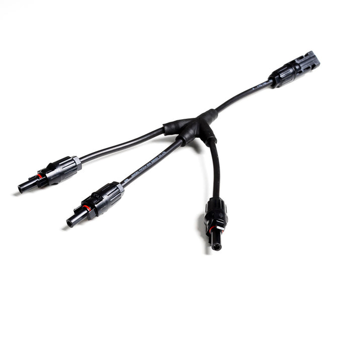 MC4 Stecker Set - Verteiler/Peitsche zur Parallelverschaltung von 3 Solarmodulen - lang