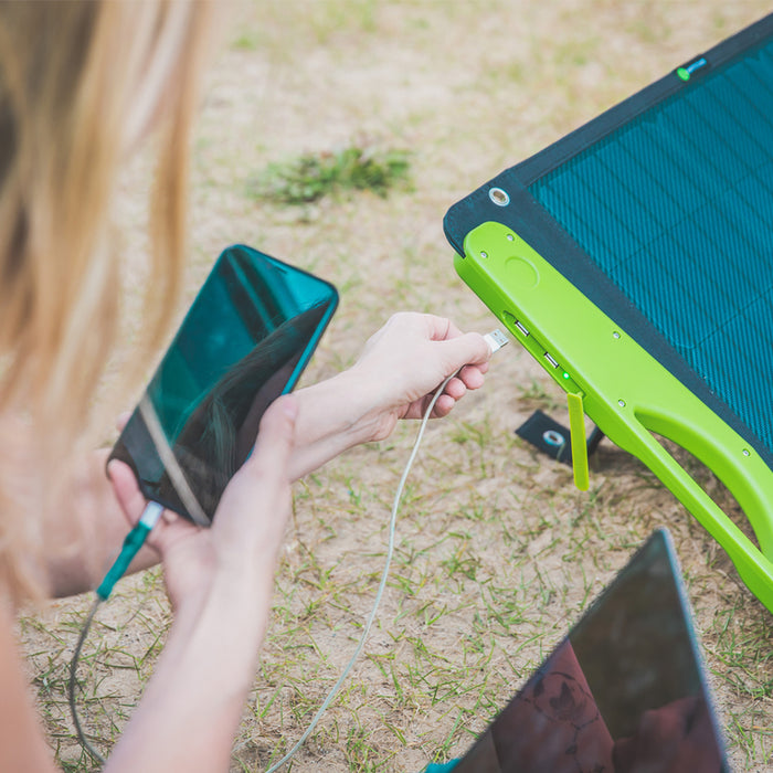 WATTSTUNDE® 100W SolarBuddy Solartasche WS100SB direkt mit USB Anschluss