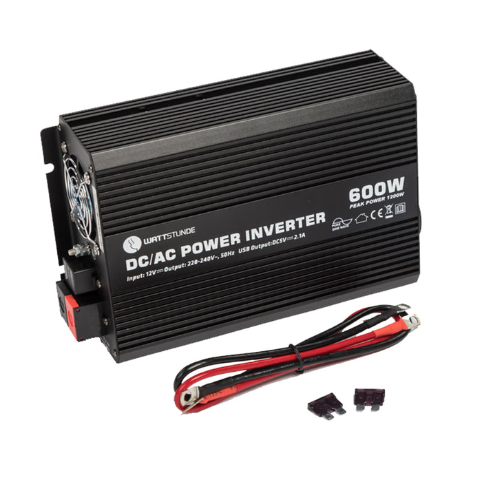 WATTSTUNDE® 600W / 1200W 12V Sinus Spannungswandler WS12/600SI