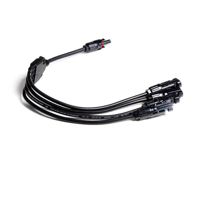 WATTSTUNDE® MC4 T-Stecker Set zur Parallelverschaltung von 4 Solarmodulen - lang