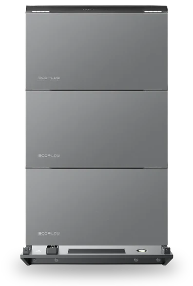EcoFlow OCEAN 2: drei LFP-Batteriemodule mit je 5 kWh auf der Battery Base